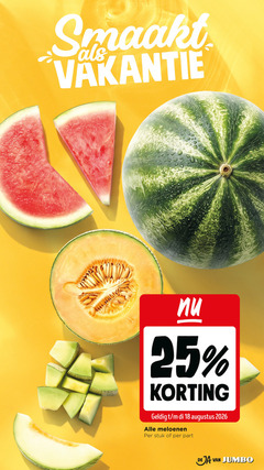 watermeloen meloen 18 25 smaakt vakantie meloenen stuk jumbo 