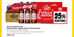  hertog jan jupiler stella artois bud krat bier blikjes 6 25 33 100 kans festival tickets belgische pils be 6x king beers pilsener meesterbrouwer zacht bitter fris user but by original rice and best barley anno belgium dommelsch bieren 