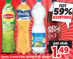  crystal clear lipton dr pepper rivella ice tea fruitdrank frisdrank cola 10 15 23 sugar b original licht sprankelend green koolzuur tic blend flavo authentique saveurs citroen dr. stuk 