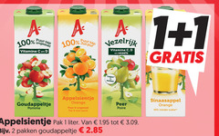  appelsientje fruitdrank 1 2 40 100 puur sap ongezoet vitamine goudappeltje pomme orange pur vezelrijk suiker vezels peer pak liter pakken sinaasappel minder 