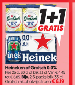  grolsch heineken 0.0 alcoholvrij bier blikjes 1 25 26 30 33 radler frisse beer fles blik citroen 