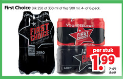  first choice cola 6 250 330 500 blik ml fles pack wood american zero sugar calories regular stuk 