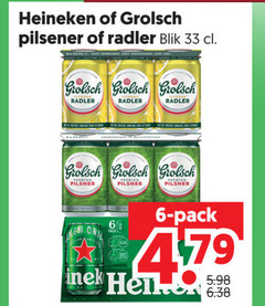  heineken grolsch radler bier blikjes 6 33 pilsener blik pilsner pack orig hell 