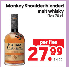  monkey shoulder whisky blended malt fles scotch original 