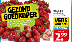  aardbeien 400 gezond goedkoper vers streek hollandse schaal voordeel 
