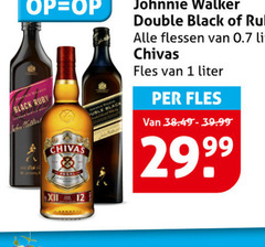  johnnie walker chivas regal whisky 1 black ruby double flessen fles liter 