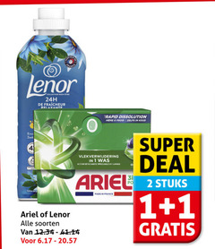 ariel lenor wasverzachter wasmiddel 1 2 fraicheur relaxante rapid vlekverwijdering action impeccable super deal stuks france soorten 
