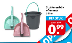  emmer stoffer en blik 5 liter stuk elders 
