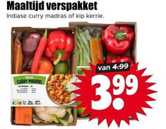  groentenpakket maaltijd verspakket indiase curry madras kip kerrie 3.99 