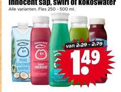  innocent fruitsmoothie 250 500 sap swirl kokoswater fles ml coconut water super smoothie berry energise inno 