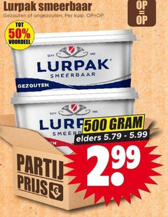  lurpak roomboter 50 1901 smeerbaar gezouten ongezouten kuip voordeel elders 5.99 