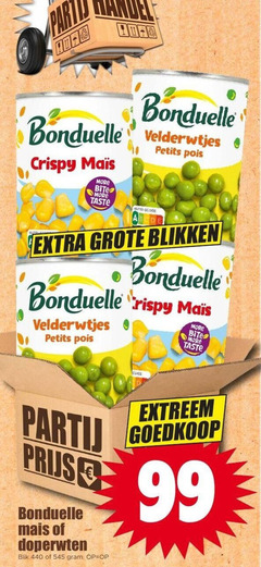 klik op dit plaatje voor een vergroting en voor vergelijkbare aanbiedingen gerelateerd aan
99 party bonduelle crispy bite taste velderwtjes petits pois nutri score blikken mais core doperwten blik extreem 99 party bonduelle crispy bite taste velderwtjes petits pois nutri score blikken mais core doperwten blik extreem