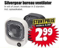  usb kabel 3 silvergear bureau ventilator wit zwart instelbaar standen oplaadkabel elders 