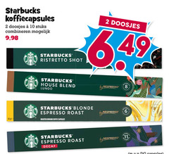  starbucks koffiecups 2 6 8 10 11 koffiecapsules doosjes stuks combineren ristretto shot house blend by nespresso lungo blonde espresso roast roasted ground coffee capsules decaf 