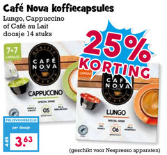  cafe nova dolce gusto capsules 7 14 25 mcafee koffiecapsules lungo cappuccino lait doosje stuks gang capsule specie grind nespresso apparaten 