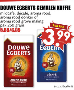  douwe egberts koffie 250 gemalen aroma rood donker grove maling pak 3.99 kilo bern excellent 