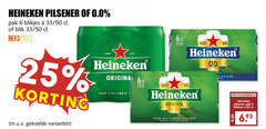  heineken 0.0 blikjes bier 6 25 50 pilsener pak 33 blik nix18 origina pour gerstemout it original blikken 