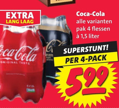  coca-cola cola 4 lang laag coca original taste pak flessen 1 5 liter pack 
