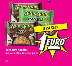  yum noodles 1 3 30 60 vegetable beef zakjes zakje 