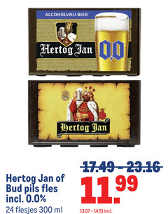  bud hertog jan alcoholvrij bier krat 24 300 pils fles 0.0 ml 