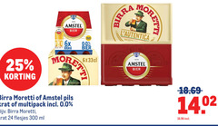  amstel birra moretti alcoholvrij bier krat 24 25 300 1870 300ml 0.0 pils multipack ml ricetta 