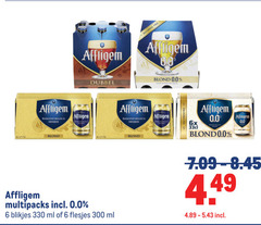  affligem speciaalbieren alcoholvrij bier 6 30 300 330 7 dubbel zachte belgisch abdijbier blond alcohol vrij beek 0.0 zacht rijk multipacks blikjes ml 6x mond 