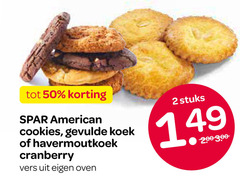  gevulde koeken 2 50 american koek havermoutkoek cranberry vers oven stuks 