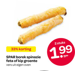  2 33 borek spinazie feta kip groente vers oven stuks 