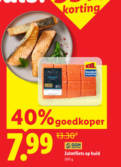  zalmfilet 40 500 voordeel goedkoper zalmfilets huid 