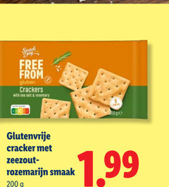  crackers 200 snack free from gluten with sea salt rosemary glutenvrije cracker zeezout rozemarijn 