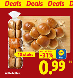  bolletjes 10 deals witte bollen lang stuks 