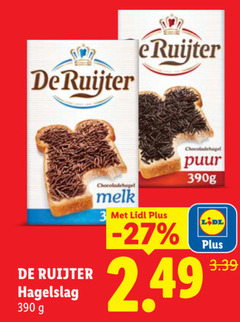  de ruijter hagelslag deruijter chocoladehagel puur 390g melk 