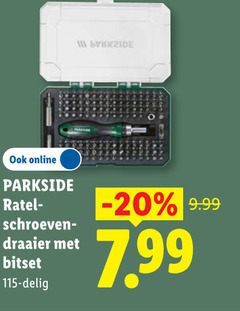  online parkside ratel schroeven draaier bitset delig 