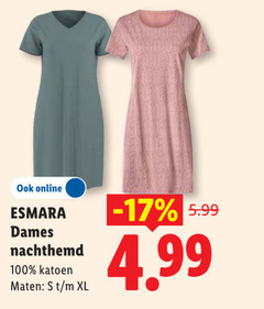  100 online esmara dames nachthemd katoen maten xl 5.99 