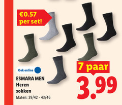  7 46 online esmara men heren sokken maten paar 3.99 