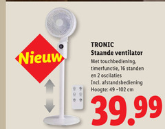  ventilator 2 16 tronic staande touchbediening timerfunctie standen afstandsbediening hoogte cm 