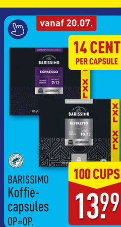  barissimo koffiecups 14 100 nespresso compatible cases cent espresso capsule creamy aromatic intensity 7 12 aluminium xxl ristretto vola 10 cups koffie capsules 