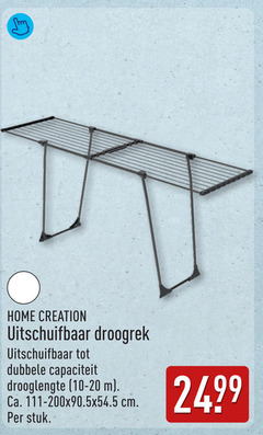 klik op dit plaatje voor een vergroting en voor vergelijkbare aanbiedingen gerelateerd aan
droogrek home creation uitschuifbaar dubbele capaciteit drooglengte 10-20 ca. cm stuk droogrek home creation uitschuifbaar dubbele capaciteit drooglengte 10-20 ca. cm stuk