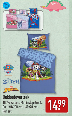klik op dit plaatje voor een vergroting en voor vergelijkbare aanbiedingen gerelateerd aan
100 nickelodeon paw patrol spin master lid stich marvel spiderman dekbedovertrek katoen instopstrook ca. cm 100 nickelodeon paw patrol spin master lid stich marvel spiderman dekbedovertrek katoen instopstrook ca. cm