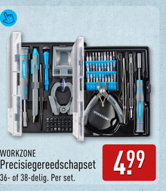  gereedschapsset workzone precisiegereedschapset delig 