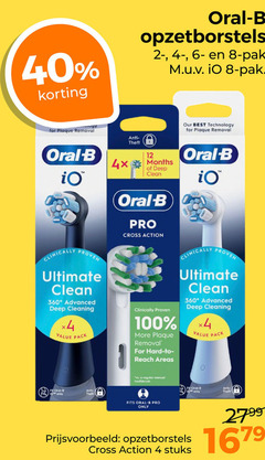  braun oral-b opzetborstel 4 8 10 12 40 100 360 for removal oral b opzetborstels pak best technology clinically ultimate clean advanced deep cleaning x4 pack 4x pro cross action proven hard reach vs regular manual toothbrush only fe stuks 