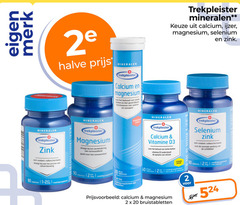 trekpleister huismerk voedingssupplement 2 12 20 60 90 merk halve mineralen calcium magnesium botten functioneren spieren zenuwen zink anti oxidant celbeschermend draagt proces celvernieuwing tabletten 1-2 vermindering zenuwstelsel bruis dag ijzer selenium grapefruit vitamine ondersteunt opname werking schildklier citroen suiker zoetstof bruistabletten 