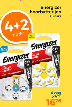  gehoorapparaatbatterijen 2 4 6 8 10 energizer hoorbatterijen size format stuks longest lasting le longtemps r audities plas 
