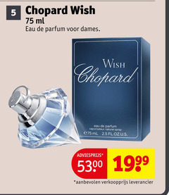 klik op dit plaatje voor een vergroting en voor vergelijkbare aanbiedingen gerelateerd aan
5 chopard wish ml eau parfum dames vaporisateur natural spray e75 2.5 5 chopard wish ml eau parfum dames vaporisateur natural spray e75 2.5
