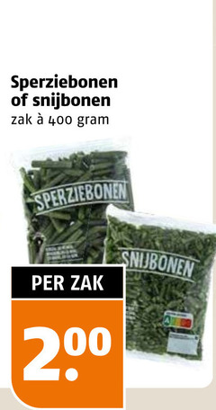  snijbonen sperziebonen 200 400 zak 
