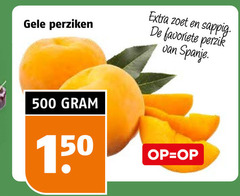  perziken 150 500 gele zoet sappig favoriete perzik spanje 