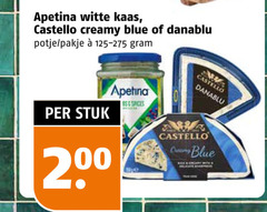  apetina witte kaas castello creamy blue danablu potje pakje stuk 20 cry delicate 