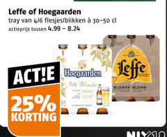  hoegaarden leffe speciaalbieren blikjes bier 25 tray 4 6 blikken actieprijs blanche nok ph blonde blond 
