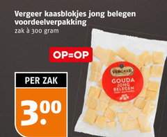  vergeer kaasblokjes 300 jong belegen zak 3 gouda semi matured 