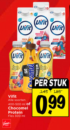  vifit drinkyoghurt 300 perzik rode vruchten aardbei chocomel protein soorten ml fles mala stuk 99 